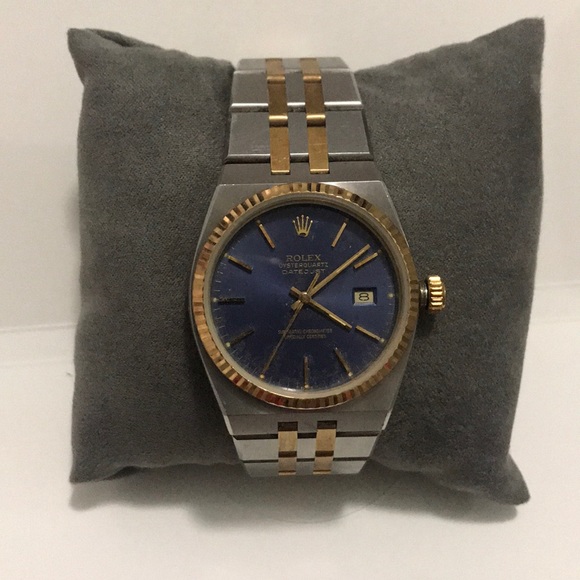 Rolex oysterquartz blue dial on sale